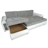 Relax-Ecksofa mit Schlaffunktion und Bettkasten in grau und Produktbild-Vorschau 2