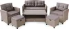 A polyrattan lounge furniture set arranged on a white background. Produktbild-Vorschau