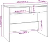 vidaXL Psací stůl bílý 101x50x76,5 cm odvozený výrobek ze Náhled obrázku produktu 7