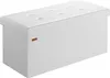 CASARIA® Banc de rangement blanc 80 x 40 x 40 cm Siège Voir les images du produit 1