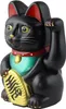 A black lucky cat figurine with a gold coin. Produktbild-Vorschau