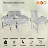 A diagram showing the dimensions and features of a wooden garden bench. Produktbild-Vorschau