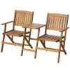 The Living Store Gartenbank Klappbar mit Teetisch 140 cm Produktbild-Vorschau 1