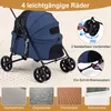 Carrito para perros, plegable, con toldo solar ajustable, 2 Vista previa de la imagen del producto 6
