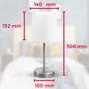 Lampe de chevet avec interrupteur à fil, douille E14, Voir les images du produit 5