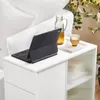 SoBuy Table d'appoint avec roulettes Blanc Moderne FBT141-W Voir les images du produit 8