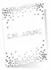 10 Klapp-Einladungskarten Punkte Silber inkl. 10 weißen Produktbild-Vorschau 1