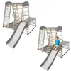 Mammut Stand Home Spielplatz - Weiß Grau Holz Produktbild-Vorschau 1