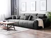 BELIANI Sofa szaro-czarna 4-osobowa dodatkowe poduszki Podgląd zdjęcia produktu 2