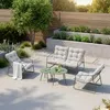 Tuinset 'Kivanta', 5-delig: bank, stoelen met kussens, Productafbeelding-voorbeeld 1