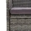 3-tlg. Garten-Essgruppe mit Kissen Poly Rattan Grau Produktbild-Vorschau 6