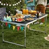 XXL Campingtisch schwarz klappbar Alu 120x60x58/70cm Produktbild-Vorschau 4