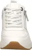 A close-up front view of a white sneaker with silver accents and a brown sole. Podgląd zdjęcia produktu