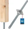 KOTARBAU® Pfostenträger 80 x 80 x 500 mm Gewinde M24 mm mit Produktbild-Vorschau 1