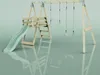OutdoorToys Schaukel Blaumeise aus Holz in Grün Mintgrün Produktbild-Vorschau 1