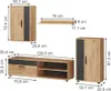 Parete attrezzata Vicco Berno Rovere dorato set, 4 parti, Anteprima dell’immagine prodotto 3
