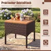Set da giardino in rattan da 3 pezzi con tavolo in acacia e Anteprima dell’immagine prodotto 4