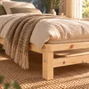 Homestyle4u Holzbett 90x200 mit Lattenrost Palettenbett Produktbild-Vorschau 4