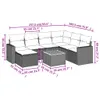 8-tlg. Garten-Sofagarnitur mit Kissen Beige Poly Rattan Produktbild-Vorschau 3