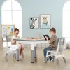 XINZI Kindertisch mit 2 Stühlen, 80×60cm Kindertischgruppe Produktbild-Vorschau 11
