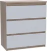 A chest of drawers with three drawers, shown from the front.