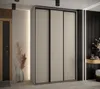 Kleiderschrank INDIRA 1 - 150/60 cm, Kaschmir / Schwarz Produktbild-Vorschau 1