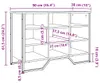 vidaXL Portascarpe in rovere affumicato 90x38x61,5 cm Anteprima dell’immagine prodotto 8