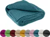 Kuscheldecke Strick OEKO-TEX 140x190 türkis petrol - warme Produktbild-Vorschau 1