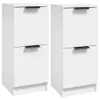 vidaXL Sideboards 2 Stk. Weiß 30x30x70 cm Holzwerkstoff Produktbild-Vorschau 2