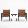 home24 Balkonset - 3-teilig - Stahl / Polyrattan - Braun Produktbild-Vorschau 4