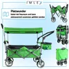 IMLEX Bollerwagen faltbar mit Dach IM-4268 Grün | Hohe Produktbild-Vorschau 3