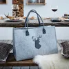 ohne Marke Filztasche Hirsch" grau/schwarz OneSize" Produktbild-Vorschau 8