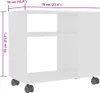 vidaXL Bočný stolík biely 70x35x55 cm Drevo Materiál Náhľad obrázku produktu 6