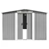 Gerätehaus Grau 257x779x181 cm Verzinkter Stahl , Produktbild-Vorschau 2