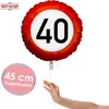 Folienballon Happy Birthday 40 Rund 45cm Helium 40. Produktbild-Vorschau 2