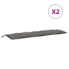 vidaXL Polštáře na zahradní lavičky 2 ks. Melanžová tmavě Náhled obrázku produktu 4