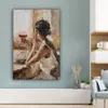 MuchoWow© Leinwand Bilder 80x120 cm - Design: Frau mit Produktbild-Vorschau 4