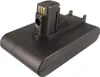 A close-up shot of a black rechargeable battery pack with gold connectors. Produktbild-Vorschau
