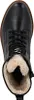A top-down view of a black leather boot with fur lining. Náhled obrázku produktu