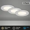 LED Einbauleuchte Ultraflach 3er Set chrom-matt 6W IP44 Produktbild-Vorschau 2