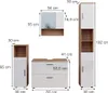 Badmöbel-Set Vicco Irma Weiß Hochglanz/Goldkraft Eiche 4 Produktbild-Vorschau 3
