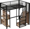 Wielofunkcyjne łóżko loftowe Sweiko 90 x 200 cm, metalowe Podgląd zdjęcia produktu 9