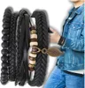 Camerazar Set de bracelets en cuir pour hommes avec perles Voir les images du produit 1