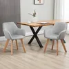 HOMCOM Eetkamerstoelen, set van 2, keukenstoel met Productafbeelding-voorbeeld 2