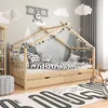 Hausbett Vitalispa Design Naturholz 90x200 cm mit 2 Produktbild-Vorschau 4