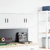 vidaXL Armadio a muro per garage in legno bianco Anteprima dell’immagine prodotto 3