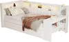 Gepolstertes Funktionsbett 90x200 mit Schreibtisch & LED, Produktbild-Vorschau 5