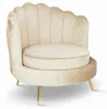 MG Design Samt Muschelsessel in Beige - Moderner Produktbild-Vorschau 1