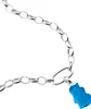 Ciondolo charm, orsetto dorato in vetro, blu, in argento - Anteprima dell’immagine prodotto 4