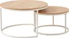 IPOTIUS Lot de 2 tables basses rondes en chêne, pour salon, Voir les images du produit 8